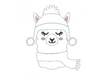 Stickdatei - Winter Lama Appli